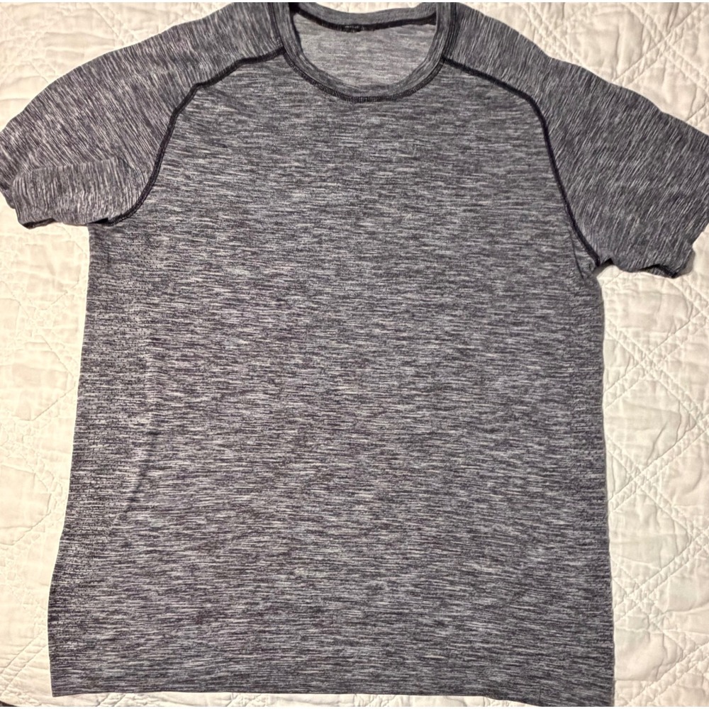 Lululemon Metal Vent Tech Shirt Mens L Short Sleeve Grey Space Dye Training Top